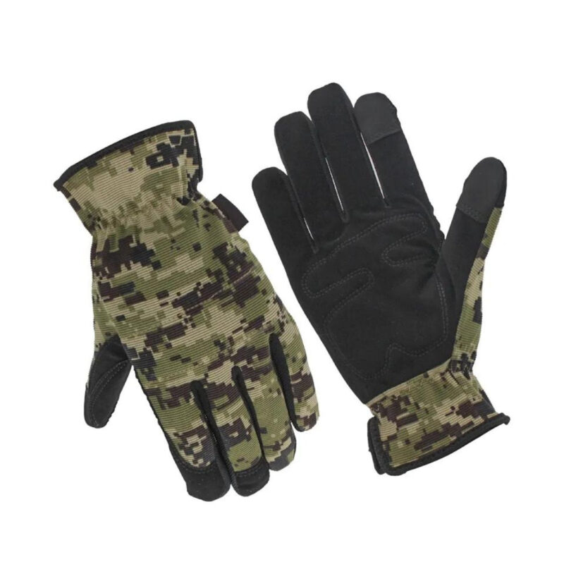 Mens and Womens Woolen Warm Army Printed Gloves - Image 2