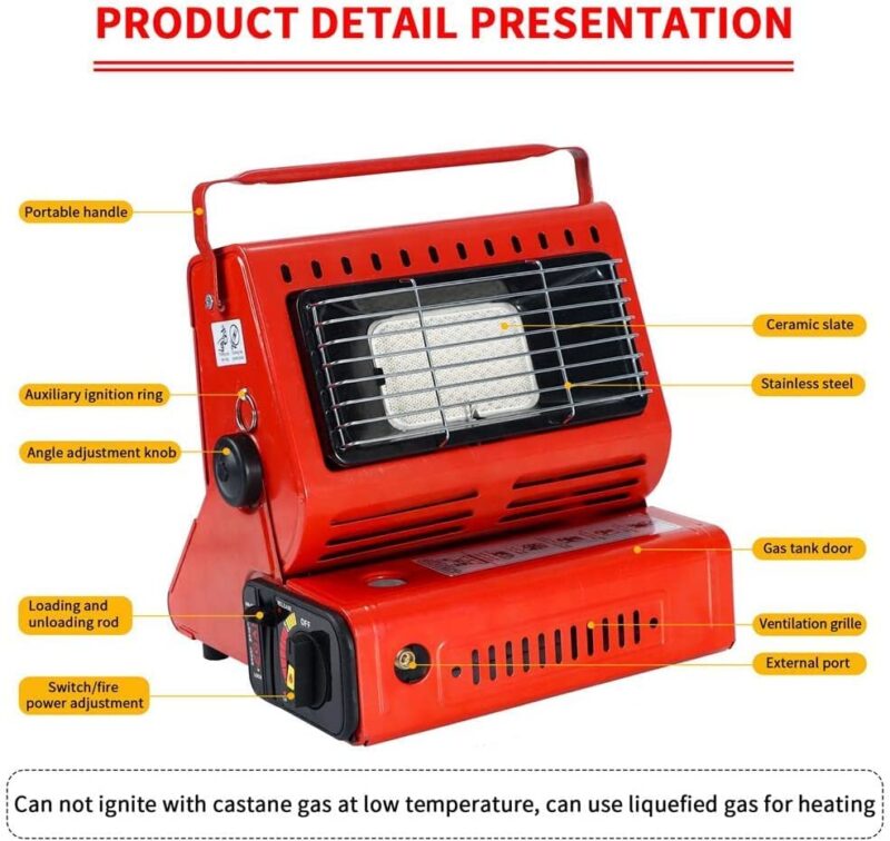 Portable Butan + LPG Gas Heater -Tent heater - Table top heater PS-177 - Image 4