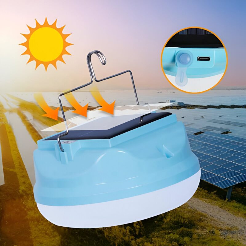 SOLAR RECHARGEABLE Camping LED Light with USB charging 150Watt Ps179 - Image 7