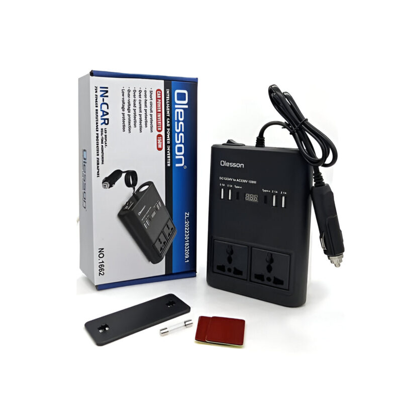 Car Power Inverter DC To AC Converter 150W With DC Output Port 3.1A Ps184