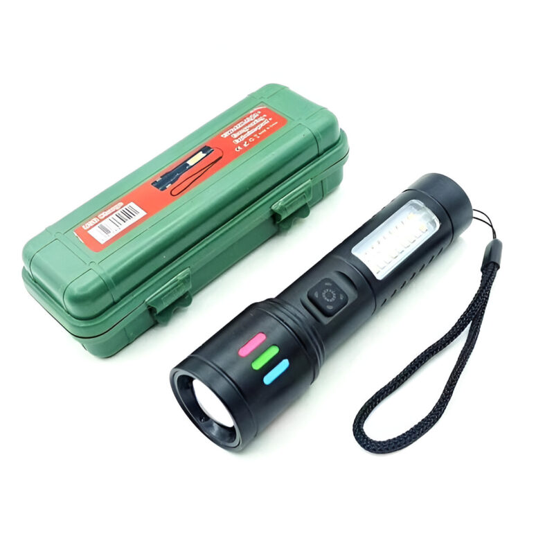 Multi-Functional USB Rechargeable LED Torch 3 Mode Flash Light Ps237 - Image 2