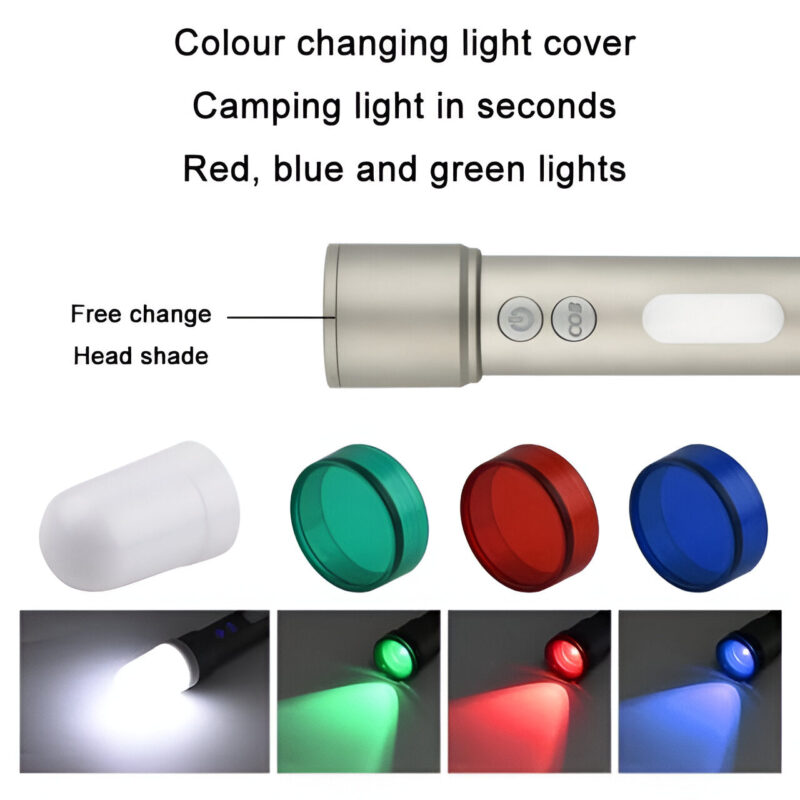 Multi-functional USB Torch light Metal Ps238 - Image 2