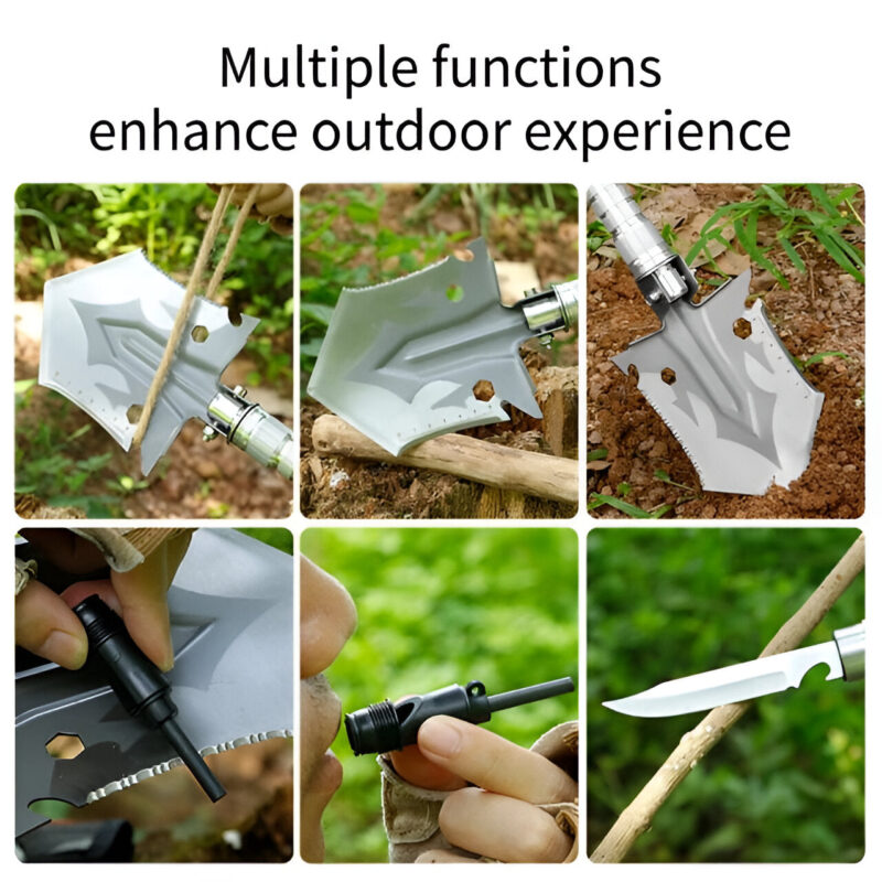 Multi-Tool Camping Survival Shovel Detachable Ps217 - Image 2