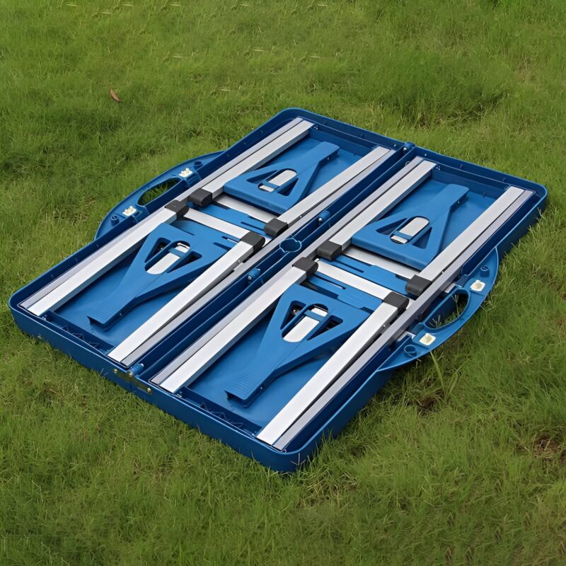 Plastic Blue Table And Chair Set Folding Table outdoor table chair with umbrella ps 187 - Image 6