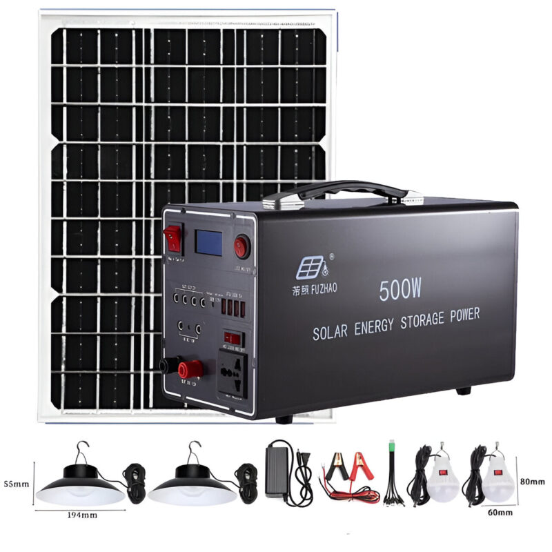 500W Portable Solar Energy Storage Power Station With Solar Panel Ps28 - Image 4