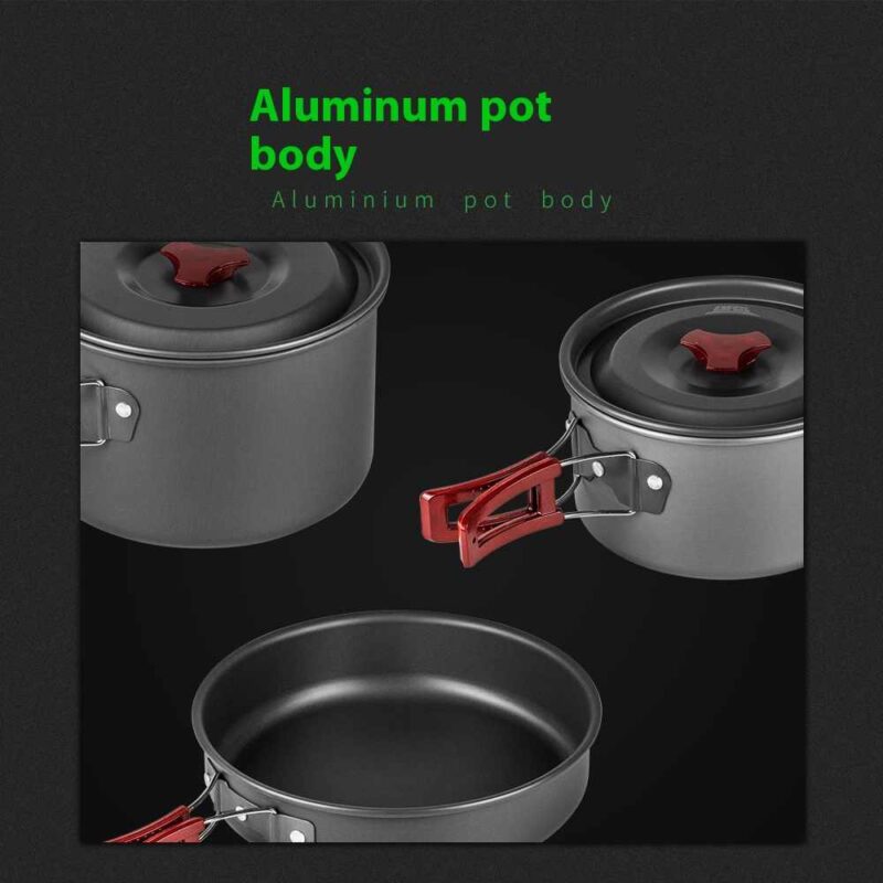 Aluminum Lightweight Folding Camping Cooking Set (4-6 PERSON) PS5 - Image 2