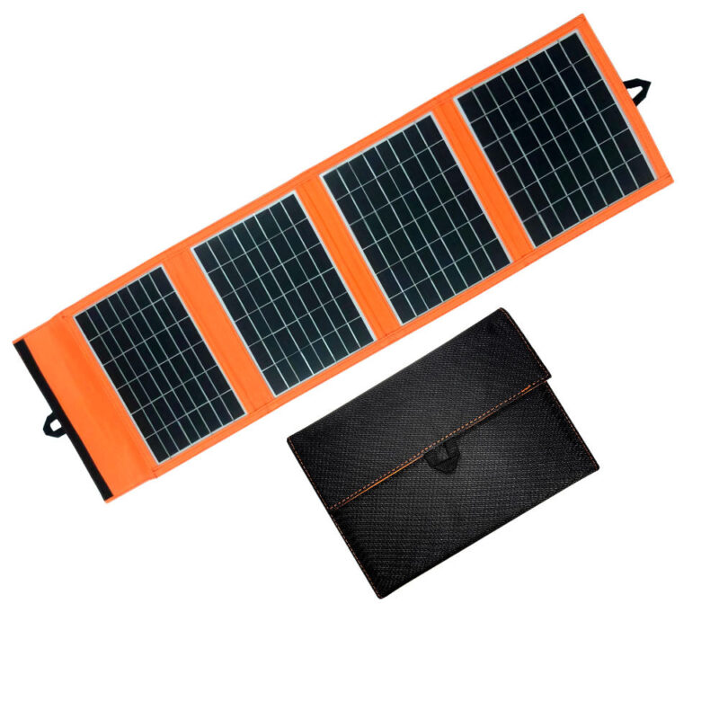 Portable solar panel 4 fold 40w fast charging PS25