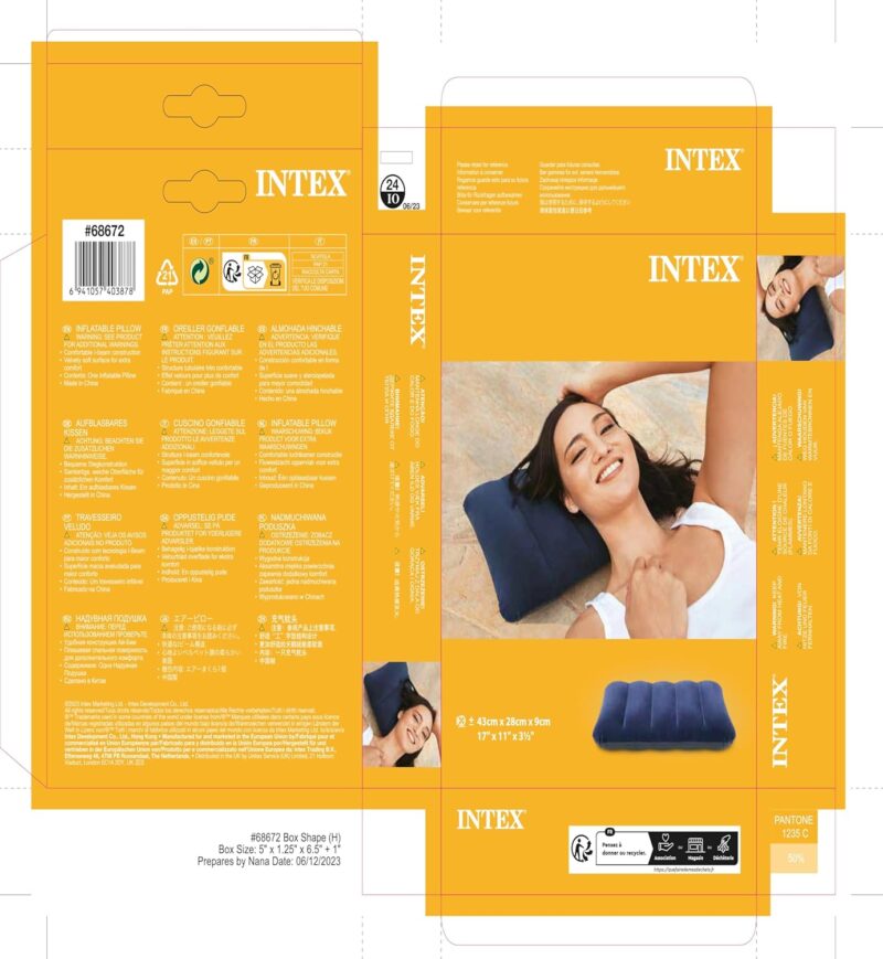 Intex Inflatable Pillow Blue - Image 4