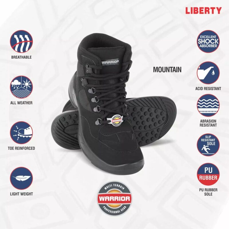 Liberty Warrior Mountain Leather Soft Toe Trekker Safety Shoe - Image 4